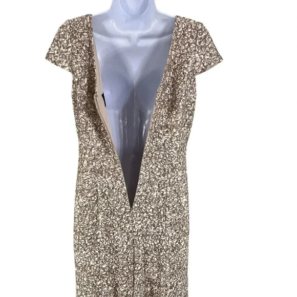 Alex Evenings Womens Sz 6 Long Cap Sleeve Fit & Flare Dress Sequin Detail Formal - Picture 4 of 16